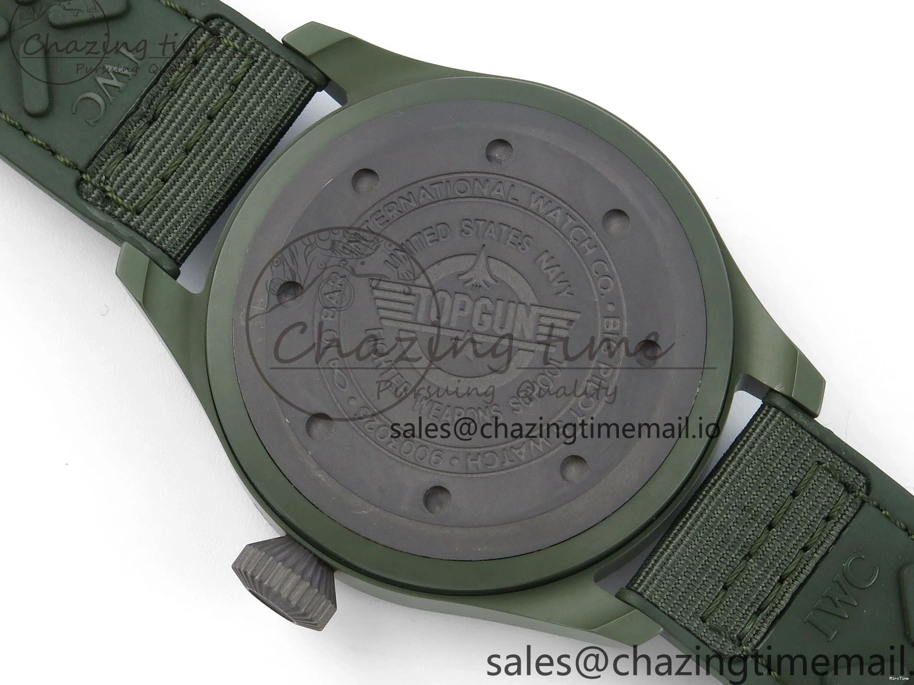 MIROTIME 0117 Big Pilot IW329802 M+F 1:1 Best Edition Green Dial on Green Nylon Strap MY Unique 7002
